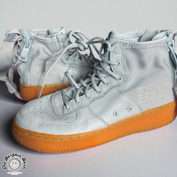Nike SF Air Force 1 Mid (GS) Ocean Bliss SFAF1 Zip Leather Sneakers (6Y/7.5W) - Picture 4 of 10